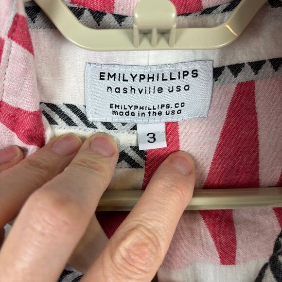 Emily Phillips Nashville The Girlfriend Shirt Dress size 3 (M) southwest preppy - Picture 6 of 7